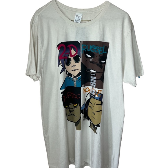 NWT Deadstock Y2K Hot Topic Grg Fly Poster Gorillaz Band T Shirt L - Picture 4 of 4